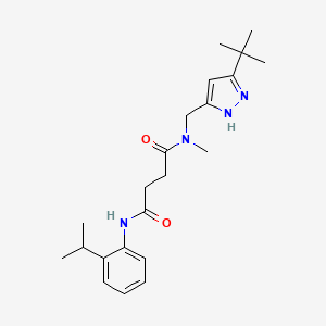 N-[(3-tert-butyl-1H-pyrazol-5-yl)methyl]-N'-(2-isopropylphenyl)-N-methylsuccinamide