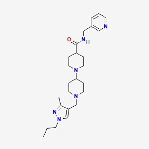 1'-[(3-methyl-1-propyl-1H-pyrazol-4-yl)methyl]-N-(3-pyridinylmethyl)-1,4'-bipiperidine-4-carboxamide