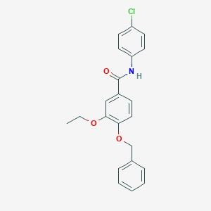 molecular formula C22H20ClNO3 B425019 4-(benzyloxy)-N-(4-chlorophenyl)-3-ethoxybenzamide 