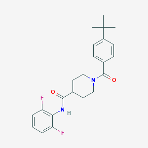 molecular formula C23H26F2N2O2 B425022 1-(4-tert-butylbenzoyl)-N-(2,6-difluorophenyl)-4-piperidinecarboxamide 