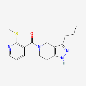 molecular formula C16H20N4OS B4250225 (2-Methylsulfanylpyridin-3-yl)-(3-propyl-1,4,6,7-tetrahydropyrazolo[4,3-c]pyridin-5-yl)methanone 