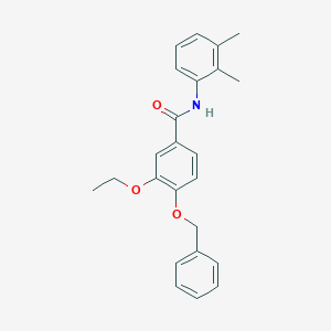molecular formula C24H25NO3 B425023 4-(benzyloxy)-N-(2,3-dimethylphenyl)-3-ethoxybenzamide 