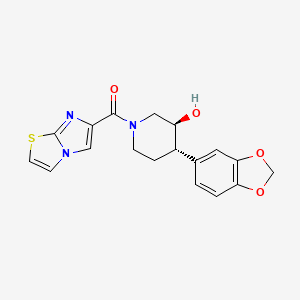 molecular formula C18H17N3O4S B4250230 (3S*,4S*)-4-(1,3-benzodioxol-5-yl)-1-(imidazo[2,1-b][1,3]thiazol-6-ylcarbonyl)piperidin-3-ol 