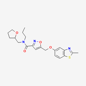 5-{[(2-methyl-1,3-benzothiazol-5-yl)oxy]methyl}-N-propyl-N-(tetrahydro-2-furanylmethyl)-3-isoxazolecarboxamide