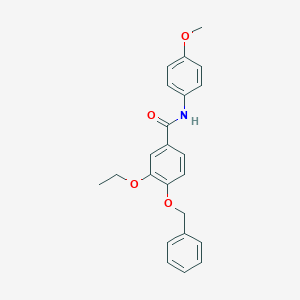 molecular formula C23H23NO4 B425026 4-(benzyloxy)-3-ethoxy-N-(4-methoxyphenyl)benzamide 
