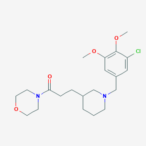 3-[1-[(3-Chloro-4,5-dimethoxyphenyl)methyl]piperidin-3-yl]-1-morpholin-4-ylpropan-1-one