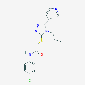 N-(4-chlorophenyl)-2-{[4-propyl-5-(4-pyridinyl)-4H-1,2,4-triazol-3-yl]sulfanyl}acetamide