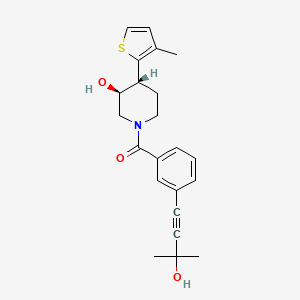 molecular formula C22H25NO3S B4250340 (3S*,4R*)-1-[3-(3-hydroxy-3-methylbut-1-yn-1-yl)benzoyl]-4-(3-methyl-2-thienyl)piperidin-3-ol 