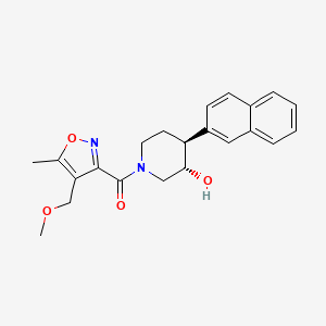 (3S*,4S*)-1-{[4-(methoxymethyl)-5-methylisoxazol-3-yl]carbonyl}-4-(2-naphthyl)piperidin-3-ol