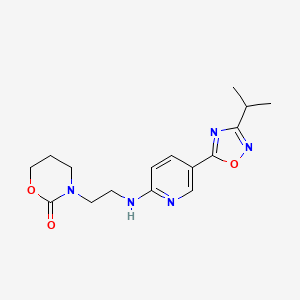 3-(2-{[5-(3-isopropyl-1,2,4-oxadiazol-5-yl)-2-pyridinyl]amino}ethyl)-1,3-oxazinan-2-one