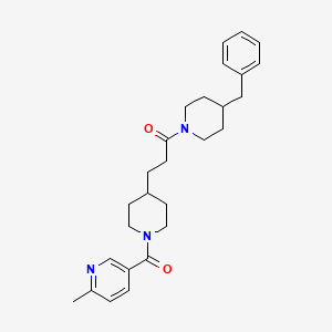 molecular formula C27H35N3O2 B4250369 5-({4-[3-(4-benzyl-1-piperidinyl)-3-oxopropyl]-1-piperidinyl}carbonyl)-2-methylpyridine 