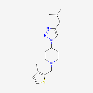 molecular formula C17H26N4S B4250393 4-(4-isobutyl-1H-1,2,3-triazol-1-yl)-1-[(3-methyl-2-thienyl)methyl]piperidine 