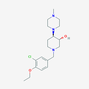 (3R,4R)-1-[(3-chloro-4-ethoxyphenyl)methyl]-4-(4-methylpiperazin-1-yl)piperidin-3-ol