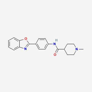 N-[4-(1,3-benzoxazol-2-yl)phenyl]-1-methylpiperidine-4-carboxamide