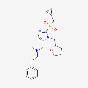 N-{[2-[(cyclopropylmethyl)sulfonyl]-1-(tetrahydro-2-furanylmethyl)-1H-imidazol-5-yl]methyl}-N-methyl-2-phenylethanamine