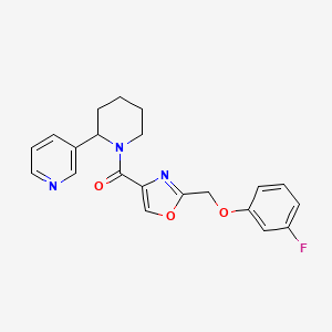 3-[1-({2-[(3-fluorophenoxy)methyl]-1,3-oxazol-4-yl}carbonyl)-2-piperidinyl]pyridine