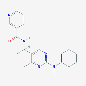 N-(1-{2-[cyclohexyl(methyl)amino]-4-methyl-5-pyrimidinyl}ethyl)nicotinamide