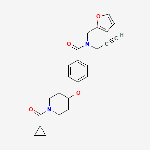 4-{[1-(cyclopropylcarbonyl)-4-piperidinyl]oxy}-N-(2-furylmethyl)-N-2-propyn-1-ylbenzamide