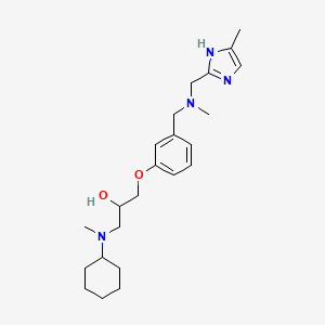 1-[cyclohexyl(methyl)amino]-3-[3-({methyl[(4-methyl-1H-imidazol-2-yl)methyl]amino}methyl)phenoxy]-2-propanol