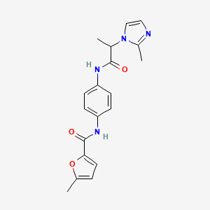 5-methyl-N-(4-{[2-(2-methyl-1H-imidazol-1-yl)propanoyl]amino}phenyl)-2-furamide