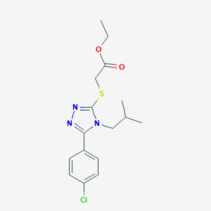 ethyl {[5-(4-chlorophenyl)-4-isobutyl-4H-1,2,4-triazol-3-yl]sulfanyl}acetate