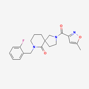 7-[(2-Fluorophenyl)methyl]-2-(5-methyl-1,2-oxazole-3-carbonyl)-2,7-diazaspiro[4.5]decan-6-one