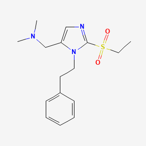 molecular formula C16H23N3O2S B4250551 1-[2-(ethylsulfonyl)-1-(2-phenylethyl)-1H-imidazol-5-yl]-N,N-dimethylmethanamine 