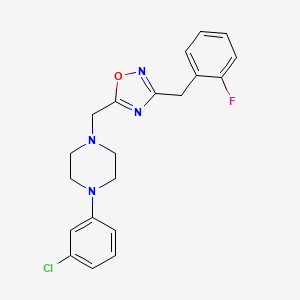 1-(3-chlorophenyl)-4-{[3-(2-fluorobenzyl)-1,2,4-oxadiazol-5-yl]methyl}piperazine