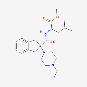 methyl N-{[2-(4-ethyl-1-piperazinyl)-2,3-dihydro-1H-inden-2-yl]carbonyl}-L-leucinate