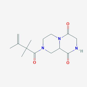 molecular formula C14H21N3O3 B4250569 8-(2,2,3-trimethylbut-3-enoyl)tetrahydro-2H-pyrazino[1,2-a]pyrazine-1,4(3H,6H)-dione 