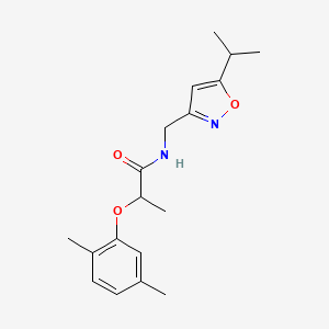 2-(2,5-dimethylphenoxy)-N-[(5-isopropylisoxazol-3-yl)methyl]propanamide