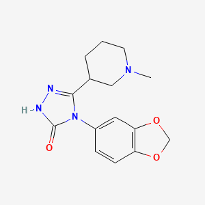 molecular formula C15H18N4O3 B4250597 4-(1,3-benzodioxol-5-yl)-5-(1-methylpiperidin-3-yl)-2,4-dihydro-3H-1,2,4-triazol-3-one 