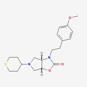 (3aS*,6aR*)-3-[2-(4-methoxyphenyl)ethyl]-5-(tetrahydro-2H-thiopyran-4-yl)hexahydro-2H-pyrrolo[3,4-d][1,3]oxazol-2-one