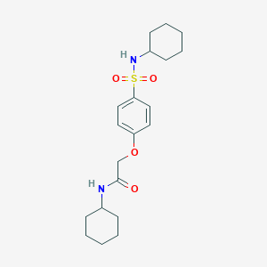 molecular formula C20H30N2O4S B425064 N-cyclohexyl-2-[4-(cyclohexylsulfamoyl)phenoxy]acetamide 