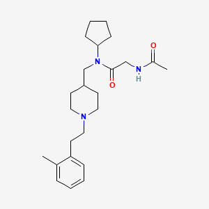 N~2~-acetyl-N~1~-cyclopentyl-N~1~-({1-[2-(2-methylphenyl)ethyl]-4-piperidinyl}methyl)glycinamide