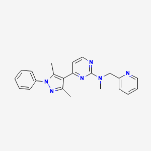 4-(3,5-dimethyl-1-phenyl-1H-pyrazol-4-yl)-N-methyl-N-(2-pyridinylmethyl)-2-pyrimidinamine