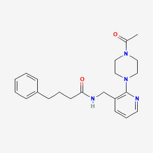 N-{[2-(4-acetyl-1-piperazinyl)-3-pyridinyl]methyl}-4-phenylbutanamide