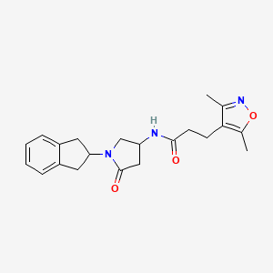 N-[1-(2,3-dihydro-1H-inden-2-yl)-5-oxo-3-pyrrolidinyl]-3-(3,5-dimethyl-4-isoxazolyl)propanamide