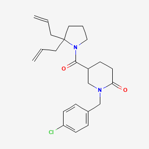 molecular formula C23H29ClN2O2 B4250689 1-(4-chlorobenzyl)-5-[(2,2-diallyl-1-pyrrolidinyl)carbonyl]-2-piperidinone 