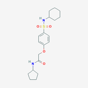 molecular formula C19H28N2O4S B425070 2-[4-(cyclohexylsulfamoyl)phenoxy]-N-cyclopentylacetamide 