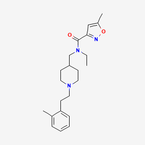 N-ethyl-5-methyl-N-({1-[2-(2-methylphenyl)ethyl]-4-piperidinyl}methyl)-3-isoxazolecarboxamide