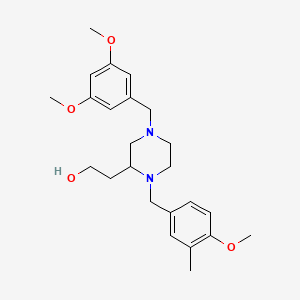 2-[4-(3,5-dimethoxybenzyl)-1-(4-methoxy-3-methylbenzyl)-2-piperazinyl]ethanol