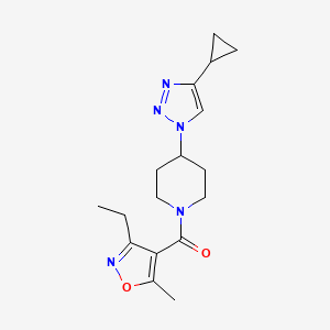 4-(4-cyclopropyl-1H-1,2,3-triazol-1-yl)-1-[(3-ethyl-5-methyl-4-isoxazolyl)carbonyl]piperidine