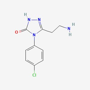 molecular formula C10H11ClN4O B4250729 5-(2-aminoethyl)-4-(4-chlorophenyl)-2,4-dihydro-3H-1,2,4-triazol-3-one 