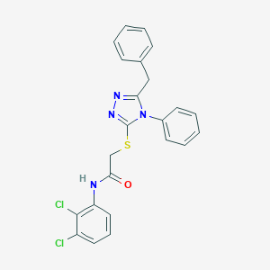 molecular formula C23H18Cl2N4OS B425075 2-[(5-benzyl-4-phenyl-4H-1,2,4-triazol-3-yl)sulfanyl]-N-(2,3-dichlorophenyl)acetamide 