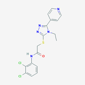 molecular formula C17H15Cl2N5OS B425078 N-(2,3-dichlorophenyl)-2-[(4-ethyl-5-pyridin-4-yl-1,2,4-triazol-3-yl)sulfanyl]acetamide CAS No. 663213-79-4