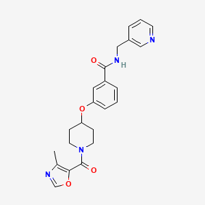 3-({1-[(4-methyl-1,3-oxazol-5-yl)carbonyl]-4-piperidinyl}oxy)-N-(3-pyridinylmethyl)benzamide