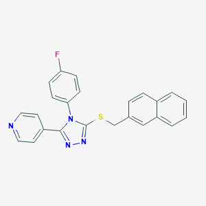 molecular formula C24H17FN4S B425079 4-(4-fluorophenyl)-5-(4-pyridinyl)-4H-1,2,4-triazol-3-yl 2-naphthylmethyl sulfide 