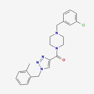 1-(3-chlorobenzyl)-4-{[1-(2-methylbenzyl)-1H-1,2,3-triazol-4-yl]carbonyl}piperazine