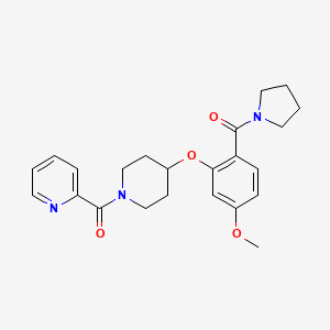 2-({4-[5-methoxy-2-(1-pyrrolidinylcarbonyl)phenoxy]-1-piperidinyl}carbonyl)pyridine